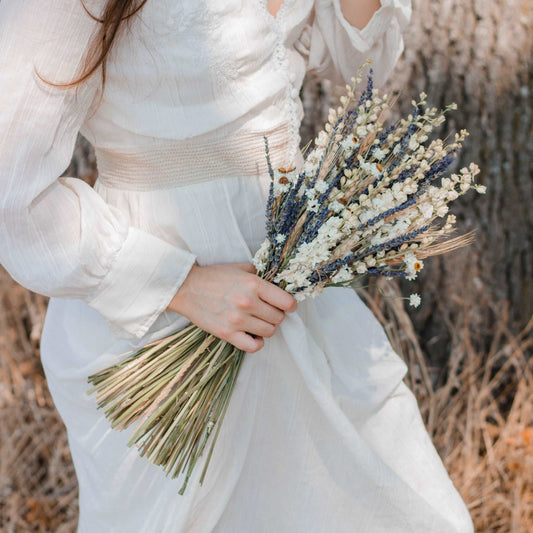 White Larkspur Bridal Bouquet