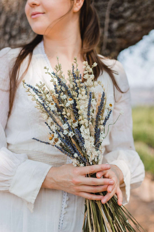 White Larkspur Bridal Bouquet