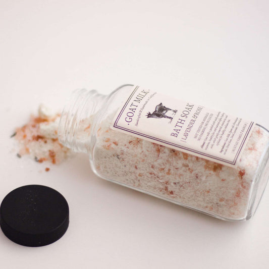 Goat Milk Bath Soak, Pink Himalayan, Goat Milk & Rose Bath Tea. Bath Salts. Milk Bath.