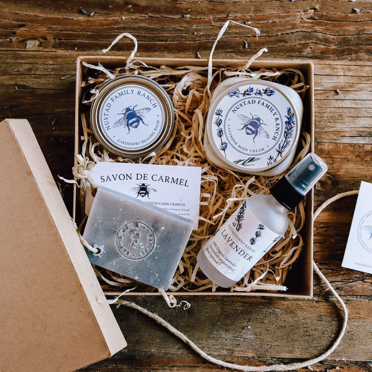 Lavender Gift Box, Lavender Gift Set Bridesmaid Gift, Spa Basket, Party Gifts, Personalized Gift Box, Gifts For Her