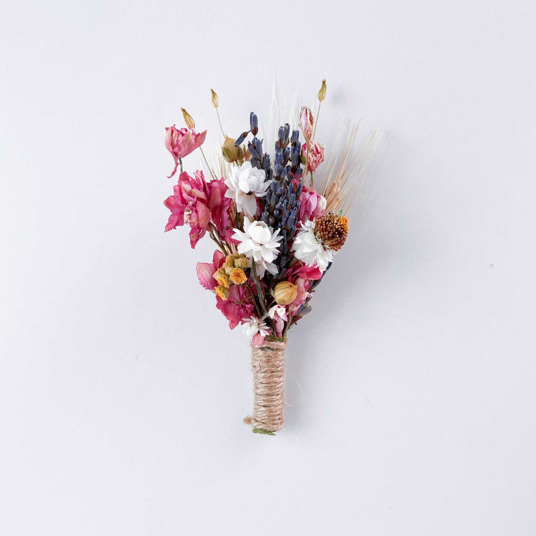 Lavender Dried Bridal bouquet / Dry Flower Wedding, Rustic Boho Brides, Bridesmaid bouquet, Wildflowers Dried bouquet