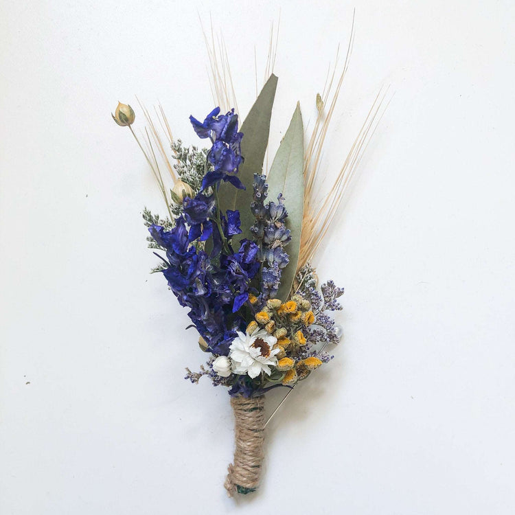 Sunflower dried Bouquet Eucalyptus, Tansy and Lavender Dried Bridal bouquet / Dry Flower Wedding, Rustic Boho Brides, Bridesmaid bouquet