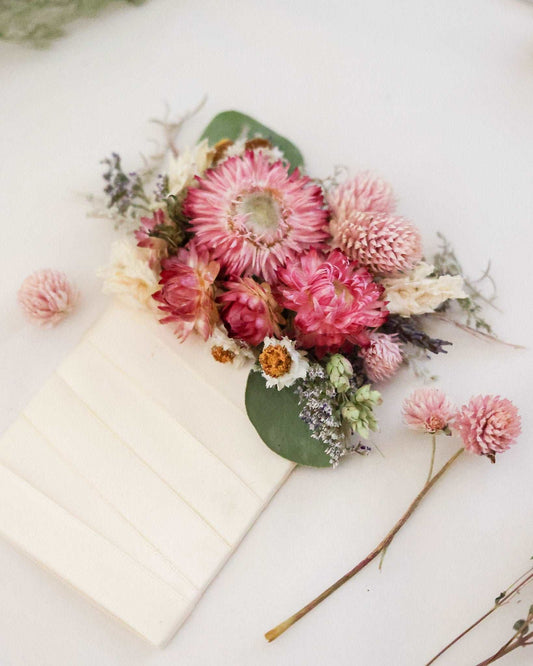 Pocket Boutonniere with Strawflowers, pink Wedding Boutonniere, wedding flowers,Groom's pin wedding brooch/Handmade Buttonhole, lapel pin,