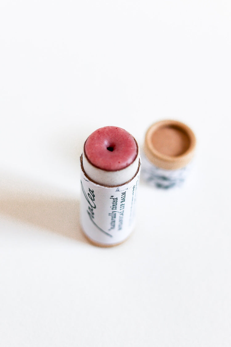 Botanical Lip Balm, naturally tinted, with Whipped Shea Butter and Skin loving Sweet Almond Oil