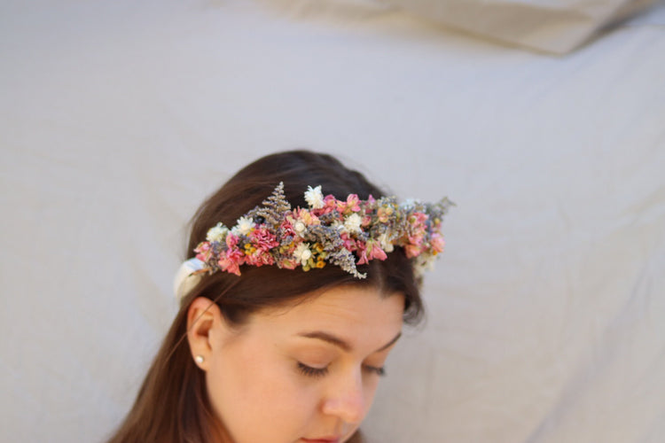 Pink Dried wildflower Bridal boutonniere, Lavender Dried Bridal bouquet / Dry Flower Wedding, Rustic Boho Brides, Bridesmaid bouquet,