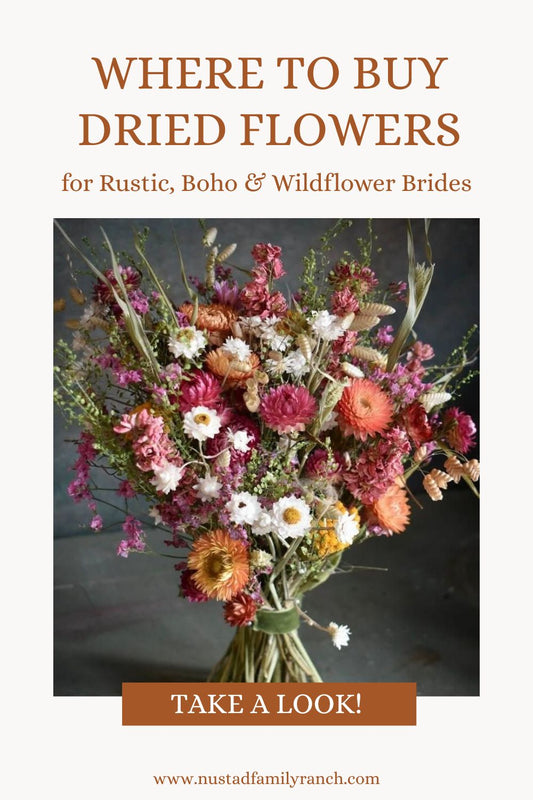 dried flower bunch with strawflowers and tansy 