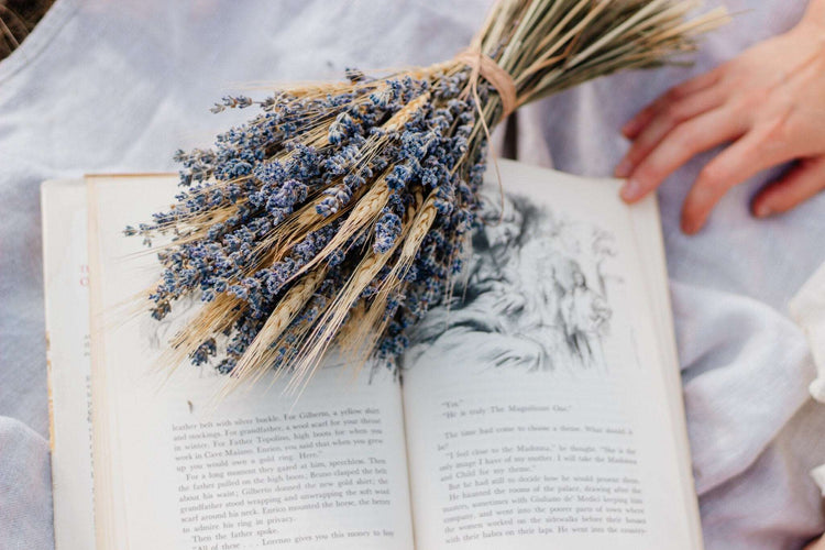 Lavender and Wheat Bridal Bouquet, Brides Bouquet, Lavender and Wheat Custom Made Hand tied Wedding Dried Flower Bouquet