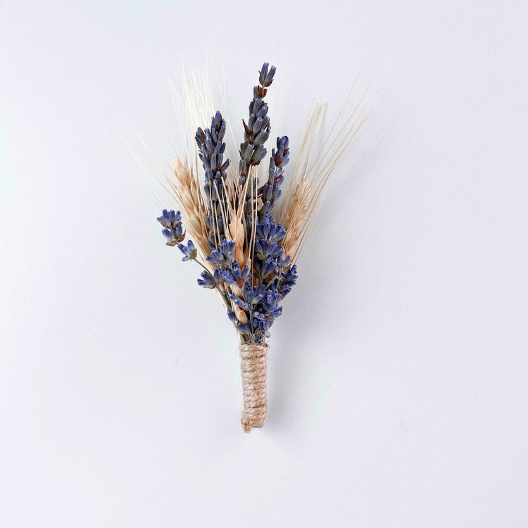 Lavender and Wheat Bridal Bouquet, Brides Bouquet, Lavender and Wheat Custom Made Hand tied Wedding Dried Flower Bouquet