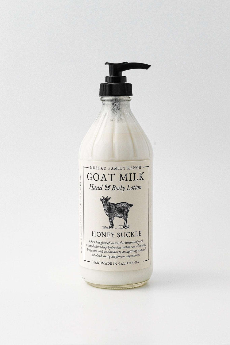 Honeysuckle Goat lotion, Goat milk lotion for body moisturizer, Hand & body Lotion with Essential Oil, Body Butter, Hand Cream