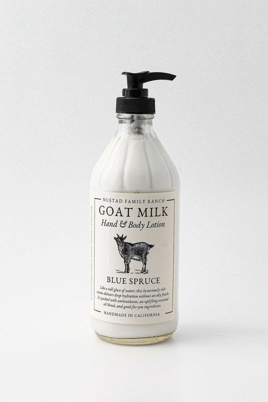 Blue Spruce Goat lotion, Goat milk lotion for body moisturizer, Hand & body Lotion with Essential Oil, Body Butter, Hand Cream
