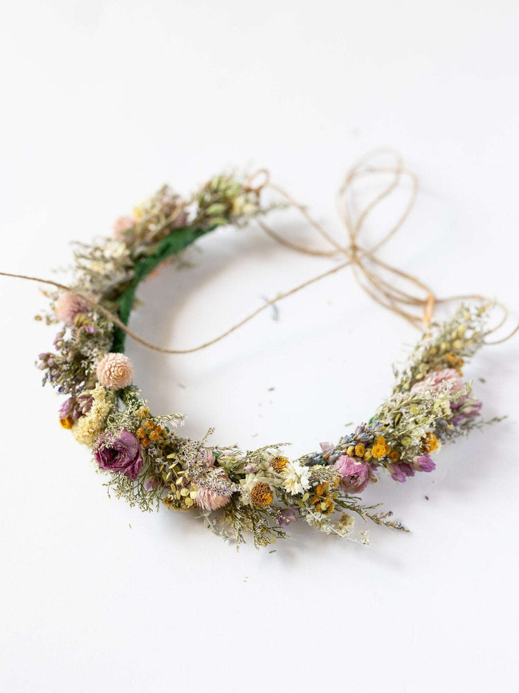 Flower Crown Ranunnculus & Lavender Dried / Dry Flower Wedding, Rustic Boho Brides, Bridesmaid bouquet, Wildflowers Dried bouquet