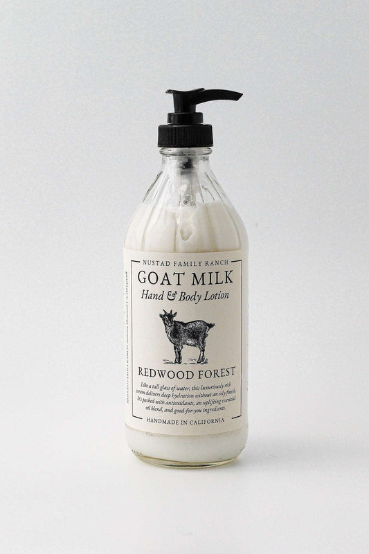 Redwood Forest Goat lotion, Goat milk lotion for body moisturizer, Hand & body Lotion with Essential Oil, Body Butter, Hand Cream
