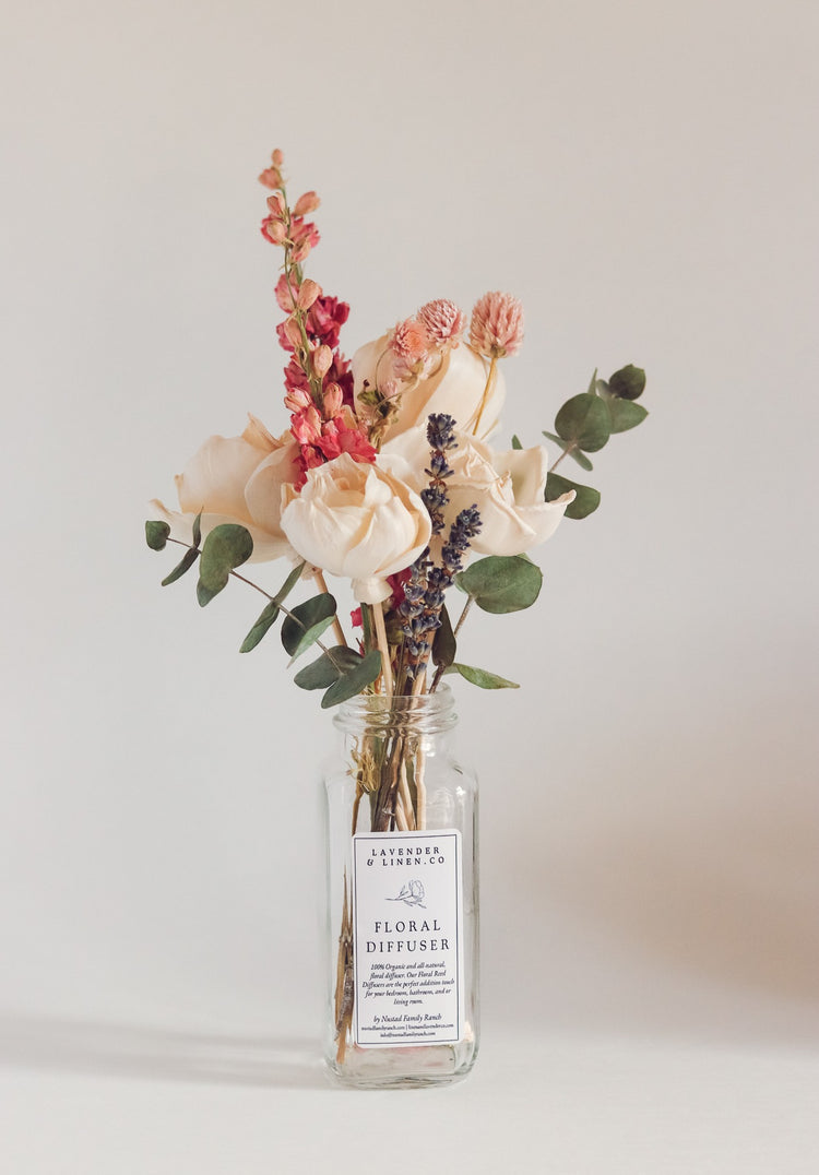 Farmhouse Floral Reed Diffuser | Pink Larkspur